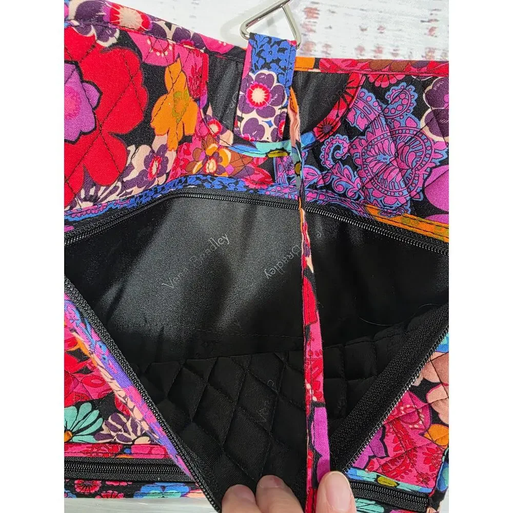 Vera Bradley Hanging Travel Organizer Cosmetic Bag Floral Quilted Makeup Case
